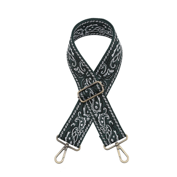 Olive Paisley Guitar Strap