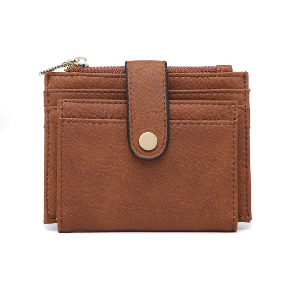 Brown Sam Mini Snap Wallet/Card Holder