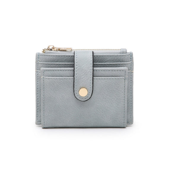 Grey Teal Sam Mini Snap Wallet/Card Holder