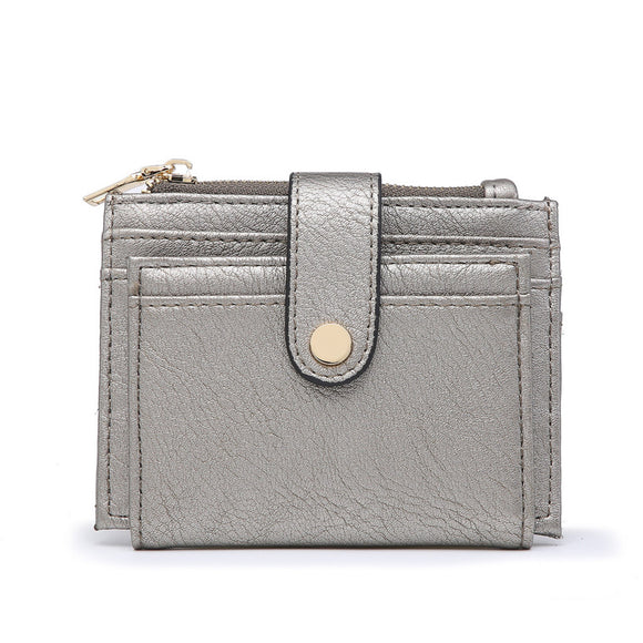 Pewter Sam Mini Snap Wallet/Card Holder