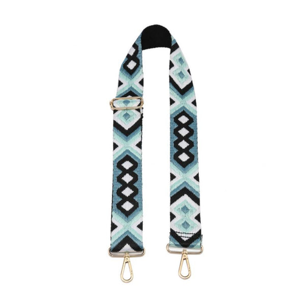 Teal/Grn Bohemian Guitar Strap