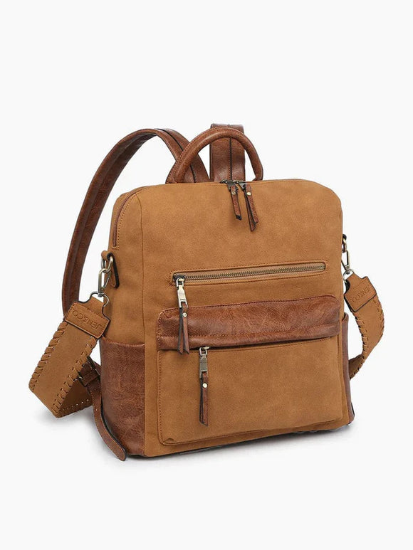 Amelia Bwn Suede Backpack w/ Guitar Strap